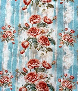 TC059 Tricoline Jardim de Rosas