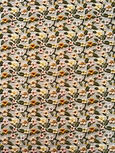 TC009 Tricoline Flowers Vintage