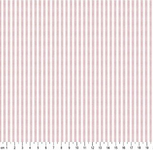 Tricoline Listrado Fio Tinto Rose (médio)