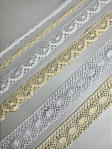 KIT RENDA DE ALGODÃO DELICADO PARA 12 PANOS