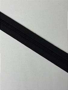 Zíper Nylon N5 (cor preto) - 1 metro