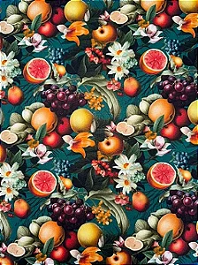 TC010 Tricoline Uvas com Flores (160x150)