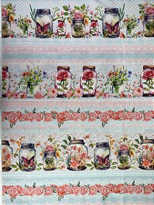 BR130 Tricoline Coração Lavanda (51x150cm)