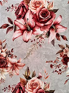 TC103 Tricoline Secret Garden Cinza (76 x 150)