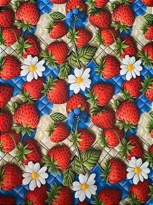 TC085 Tricoline Frutas Morango 3D (166 x 150)