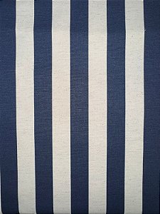 TC147 Tecido Cotton Linen Listrado Azul Marinho
