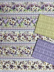 Kit BR315 Barrado Floral Lilás
