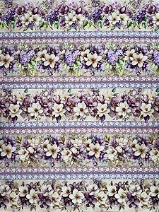 Kit BR315 Barrado Floral Lilás