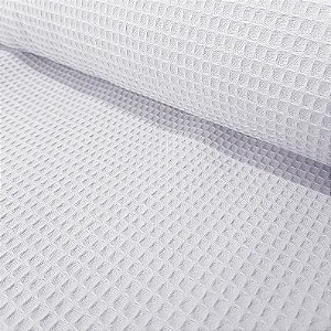 Tecido Favo Algodão - Branco