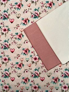 Kit TC159 Tricoline Floral encantado