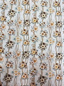 TC160 Tricoline Floral Cordão de Flores