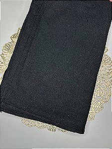 Pano de Prato com Bainha Preto Lomaer- 50 unidades