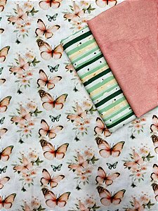 Kit TC175 Tricoline dança das borboletas