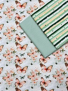 Kit TC175 Tricoline dança das borboletas