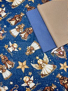 Kit TC177 Tricoline Natal Celeste