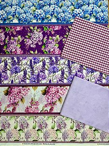 Kit BR351 Barrado Encanto das Hortênsias