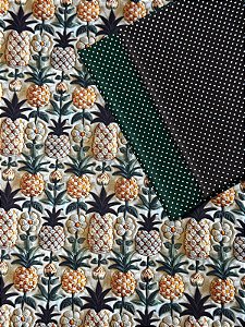 Kit TC179 Tricoline Abacaxi e Flores