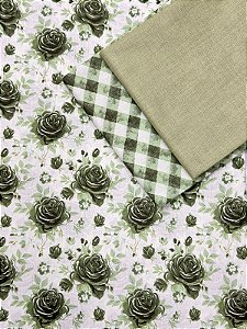 TC194- Kit Tricoline Roseiras Verde