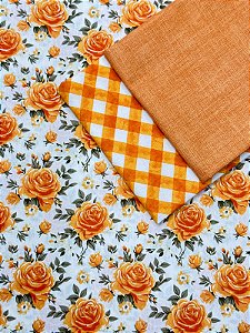 TC195- Kit Tricoline Roseiras Laranja