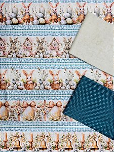 Kit BR374 Barrado Jardim Secreto do Coelhinho