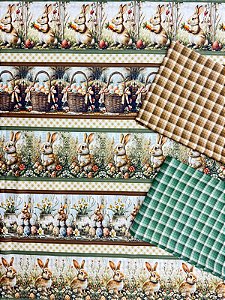 Kit BR380 Barrado Coelhinhos da Primavera