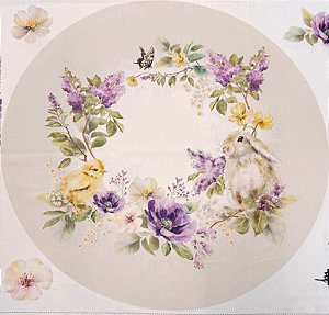 Kit Capa p/ Sousplat Páscoa Agnus Dei Coelho (3 peças)