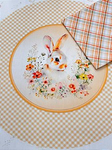 Kit Capa p/ Sousplat Páscoa Xadrez Vichy (3 peças)