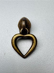 145 - Cursor Coração Vazado - 30mm Ouro Velho EG2406 - 6 unidades