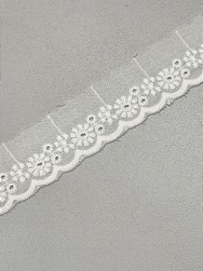 Bordado Inglês Ref: BA039 (Branco)