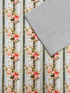 (Kit 2) TC184 Floral Buque Listrado