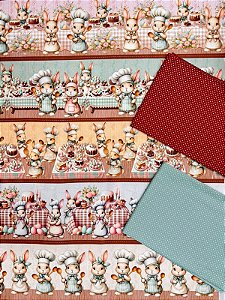 Kit BR391 Barrado Páscoa Coelho Cozinheiro