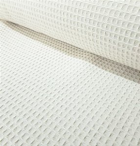 Tecido Favo Algodão - Off White