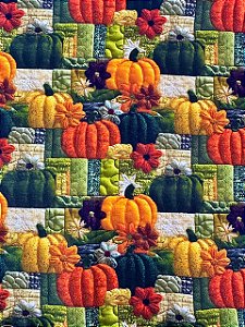 TC211 Tricoline Abóboras e Flores 3D