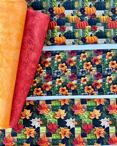 Kit TC209, TC210 e TC211 Tricoline Folhas, Flores e Abóboras 3D - 5 cortes