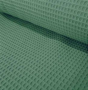 Tecido Favo Algodão - Verde Pinheiro