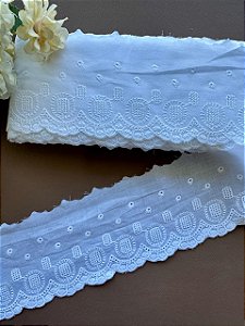 Bordado Inglês Ref: BA056 - 13,7 Metros (Branco)