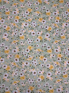 TC221 Tricoline Floral Delicado Fundo Verde