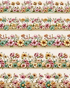 BR424 Barrado Floral Pastel
