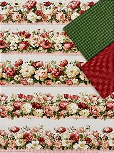 Kit BR423 Barrado Flores Rose