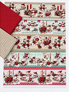 Kit BR439 Barrado Natal em Porcelana
