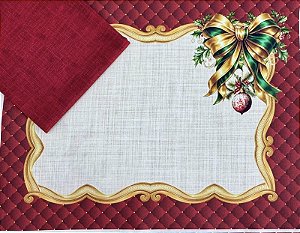 Kit Jogo Americano Laços de natal (4 peças)