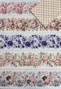 Kit BR452 Barrado Floral Suave