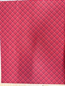 Tecido Tricoline Xadrez de Dezembro Vermelho