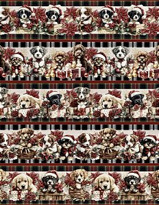 BR468 Barrado Cachorrinhos Natalinos