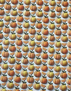 TC268 Tricoline Coleção Frutas Laranja
