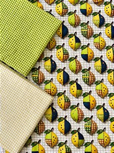 P06 - Kit TC266 Tricoline Coleção Frutas Limão