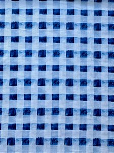 TC312 Tricoline Coleção Lemon - Xadrez Azul