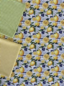 Kit TC313 Tricoline Coleção Lemon - Limão com Escritos