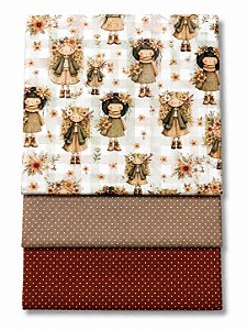 Kit TC322 Tricoline Coleção Cookies Girls - Xadrez Menor