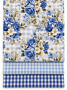 V08 - Kit TC281 Tricoline Bloomy Floral Médio